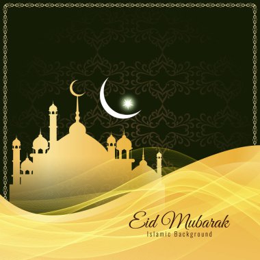 Soyut dini Eid Mubarak şık arka plan tasarım
