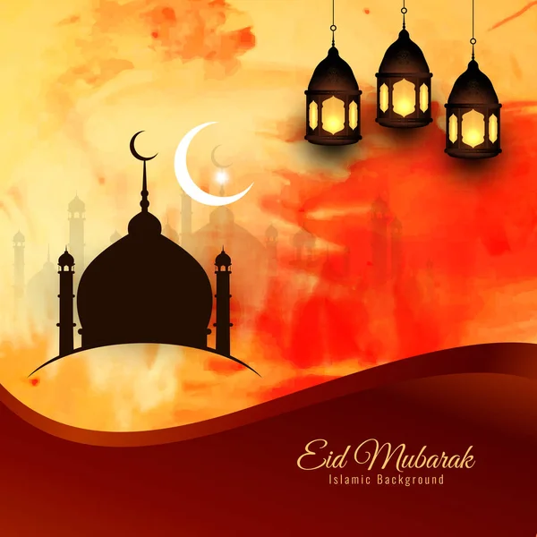 Soyut Eid Mubarak dini arka plan tasarım