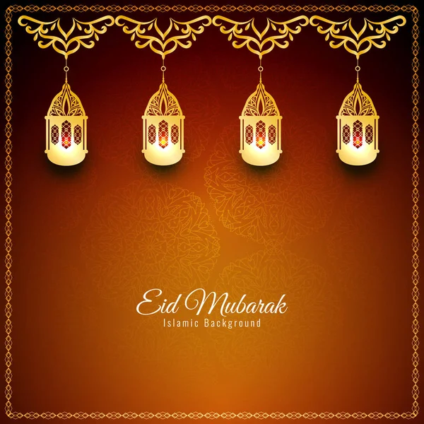 Abstrato Eid Mubarak Design Fundo Elegante — Vetor de Stock