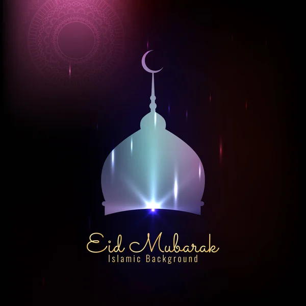 Abstrakte Elegante Eid Mubarak Religiösen Hintergrund — Stockvektor