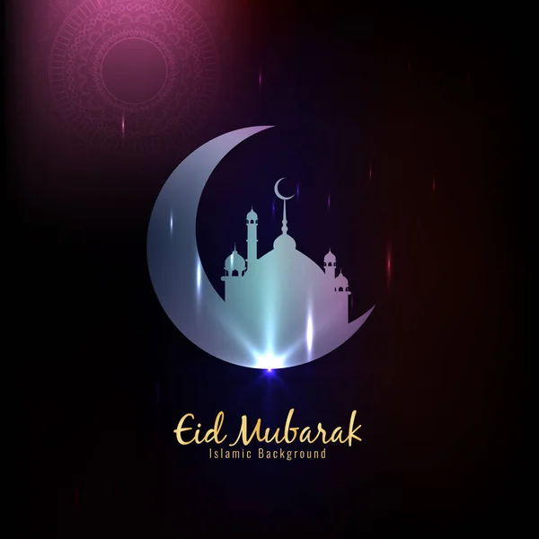 Resumen Eid Mubarak Fondo Religioso Islámico — Vector de stock