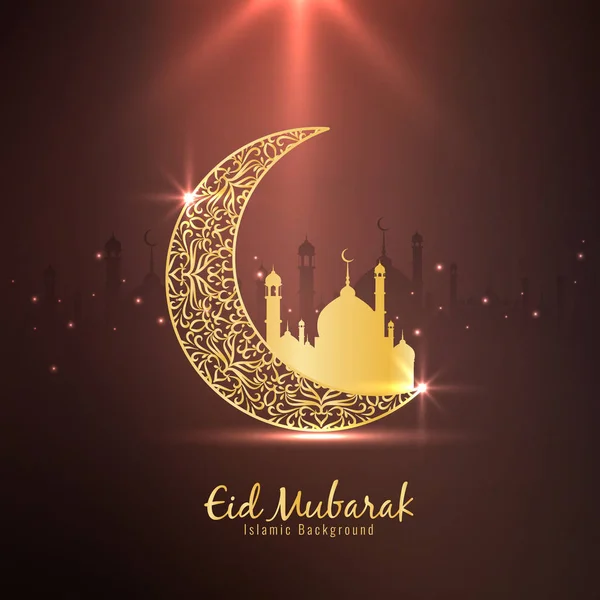 Abstract Eid Mubarak Islamic Religious Background — Stock Vector