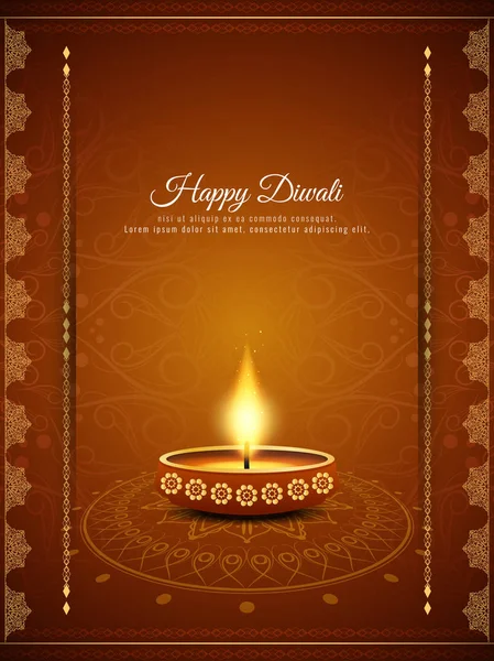 Resumen Feliz Fondo Diwali — Vector de stock