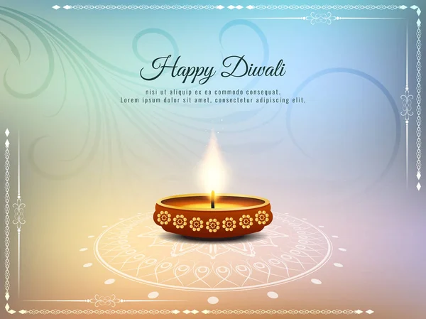 Resumen Feliz Fondo Diwali — Archivo Imágenes Vectoriales