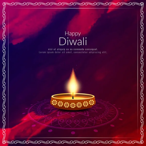 Abstract Fundo Feliz Diwali — Vetor de Stock