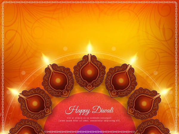 Abstrakte Glückliche Diwali Hintergrund — Stockvektor