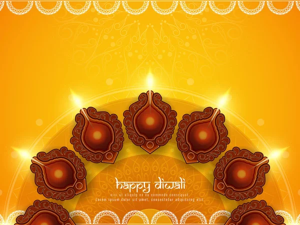 Abstrakte Glückliche Diwali Hintergrund — Stockvektor