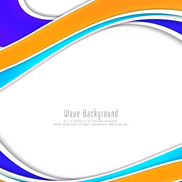 Fondo Onda Colorido Elegante Abstracto — Vector de stock