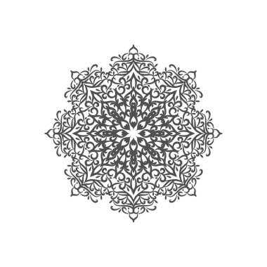 Beyaz arkaplanda soyut güzel mandala tasarımı