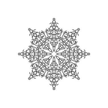 Beyaz arkaplanda soyut güzel mandala tasarımı