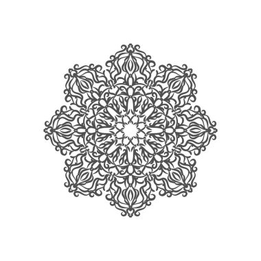 Beyaz arkaplanda soyut güzel mandala tasarımı