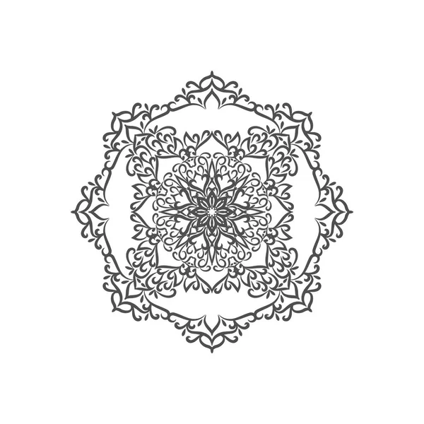 Abstraktní Krásné Mandala Design Bílém Pozadí — Stockový vektor