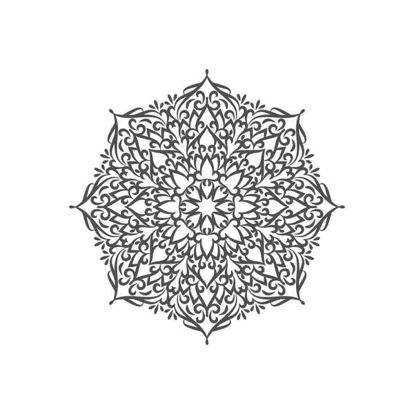 Abstrakt Vacker Mandala Design Vit Bakgrund — Stock vektor