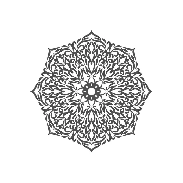 Abstraktní Krásné Mandala Design Bílém Pozadí — Stockový vektor