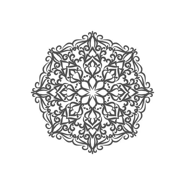 Astratto Bel Disegno Mandala Sfondo Bianco — Vettoriale Stock