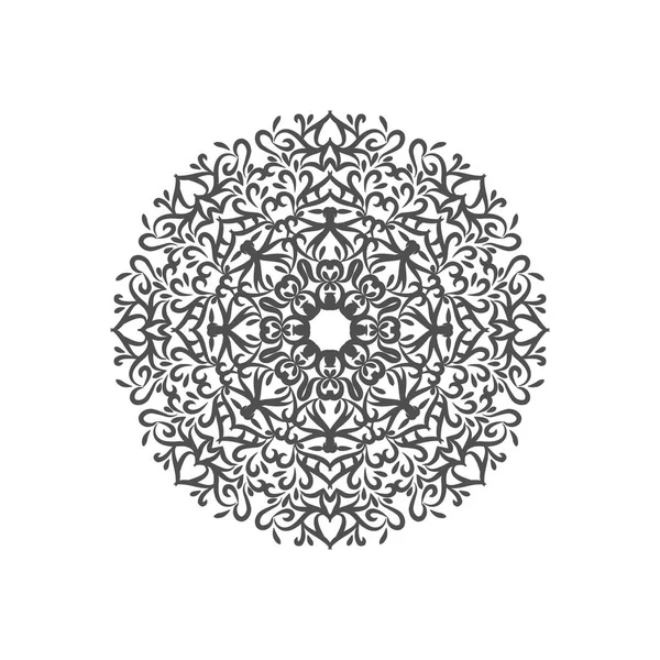 Astratto Bel Disegno Mandala Sfondo Bianco — Vettoriale Stock