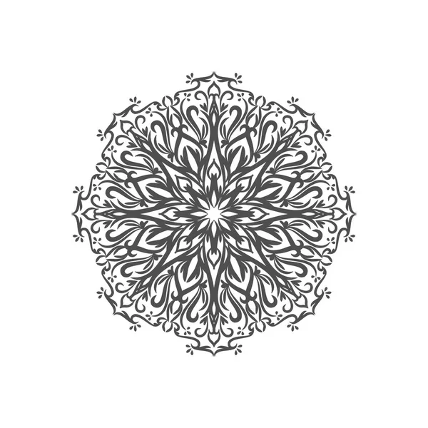 Abstraktes Schönes Mandala Design Auf Weißem Hintergrund — Stockvektor