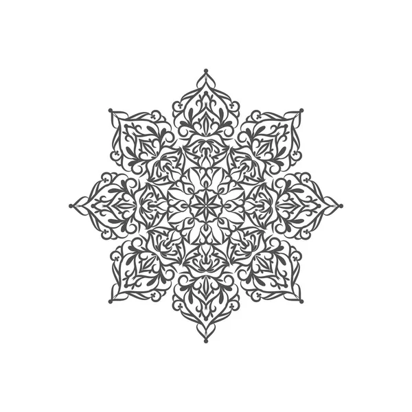 Abstracto Elegante Diseño Decorativo Mandala Vector — Vector de stock
