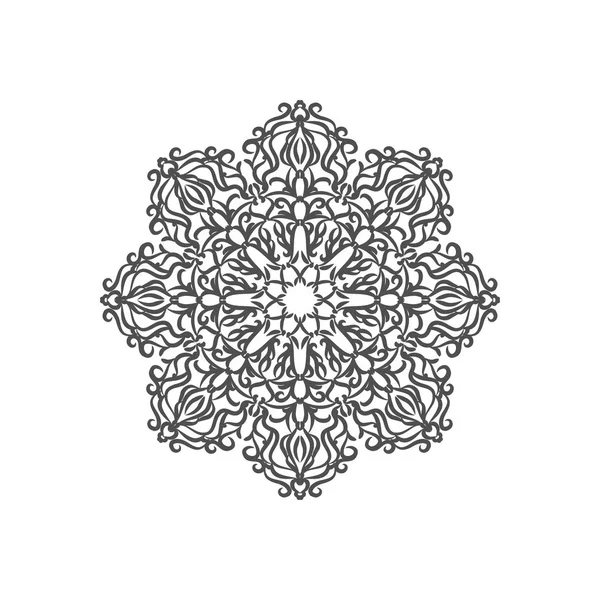 Abstraktes Schönes Mandala Design Auf Weißem Hintergrund — Stockvektor