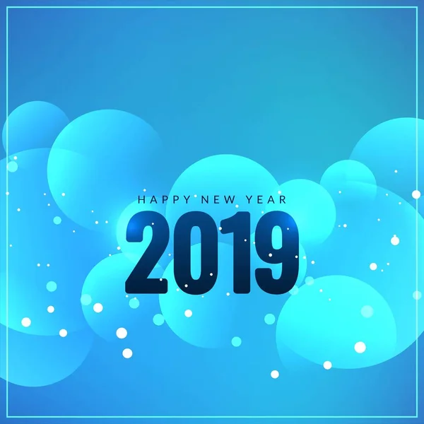 Abstrato Feliz Ano Novo 2019 Fundo Saudação —  Vetores de Stock