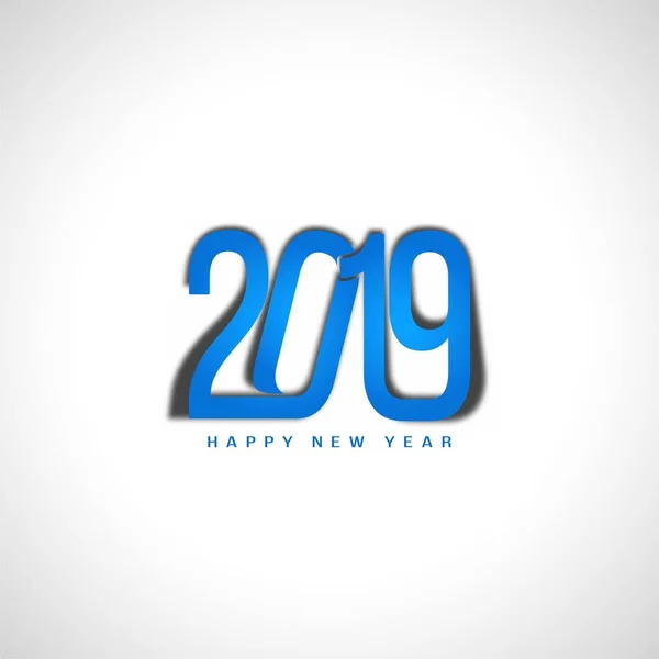 Happy New Year 2019 elegant text design