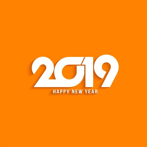 Modern New Year 2019 text design bright background