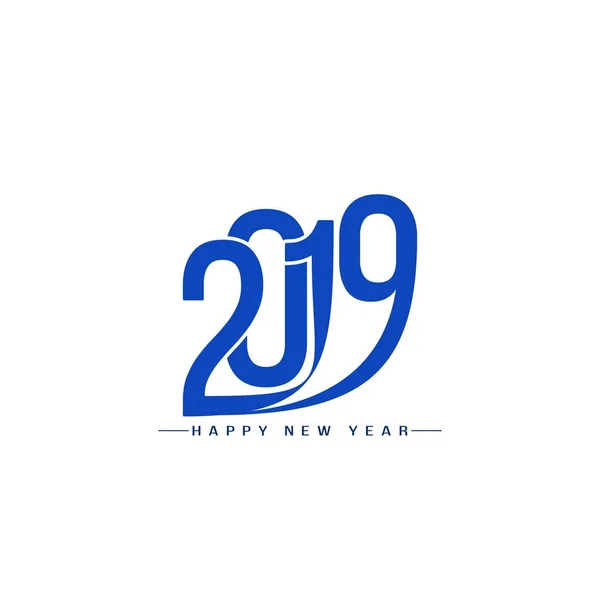 Happy New Year 2019 stylish text design background