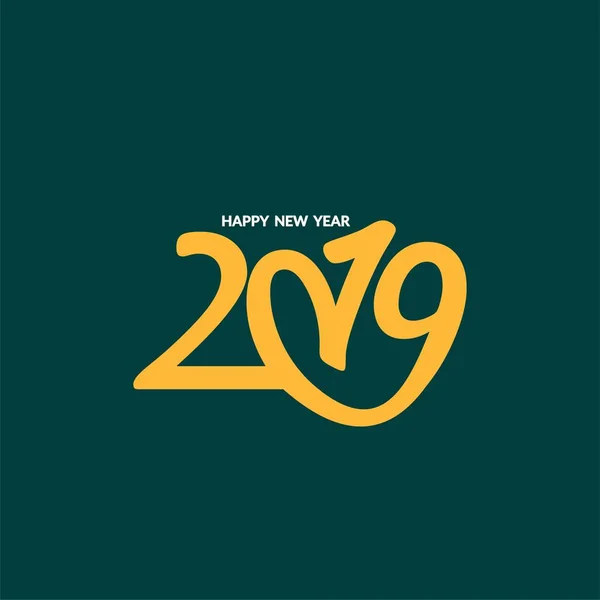 Modern New Year 2019 decorative text design background