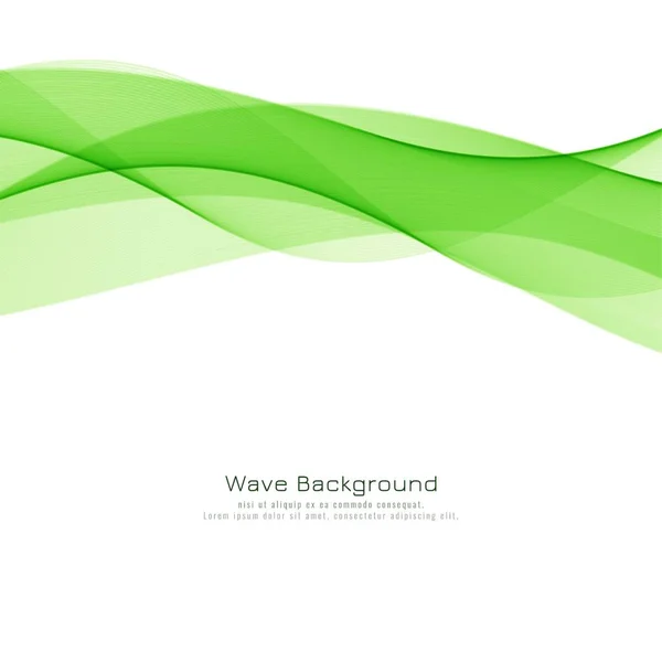 Abstract Green Wave Modern Background Design — Stock Vector