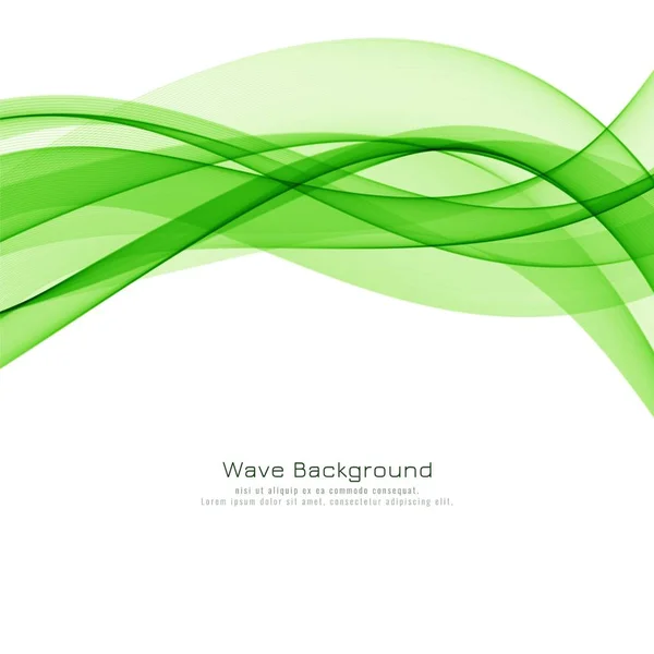 Abstracto Verde Onda Elegante Fondo — Vector de stock