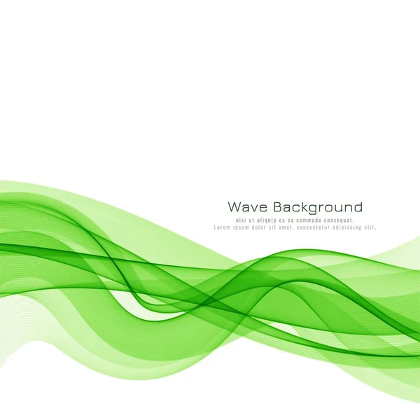 Stylish Green Wave Background — Stock Vector