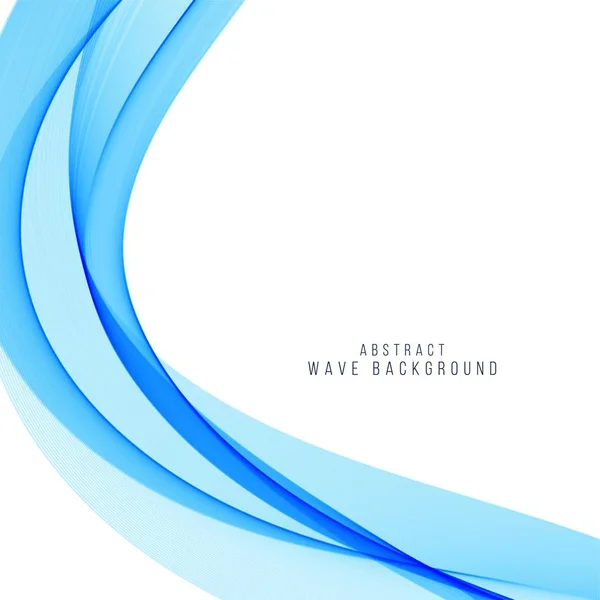 エレガントな青い波の背景デザイン — ストックベクタ