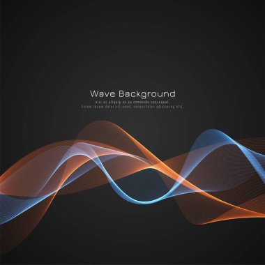 Soyut parlak dalga koyu arka plan