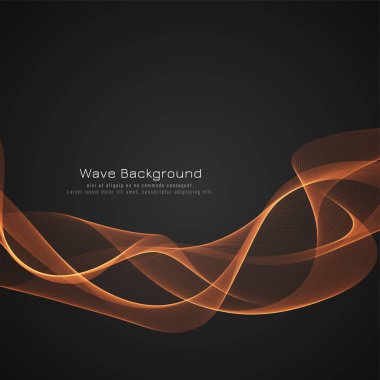 Zarif parlak dalga koyu arka plan