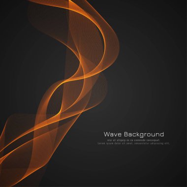 Zarif parlak dalga koyu arka plan