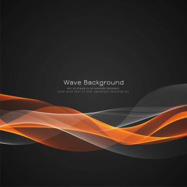 Şık parlak dalga koyu arka plan