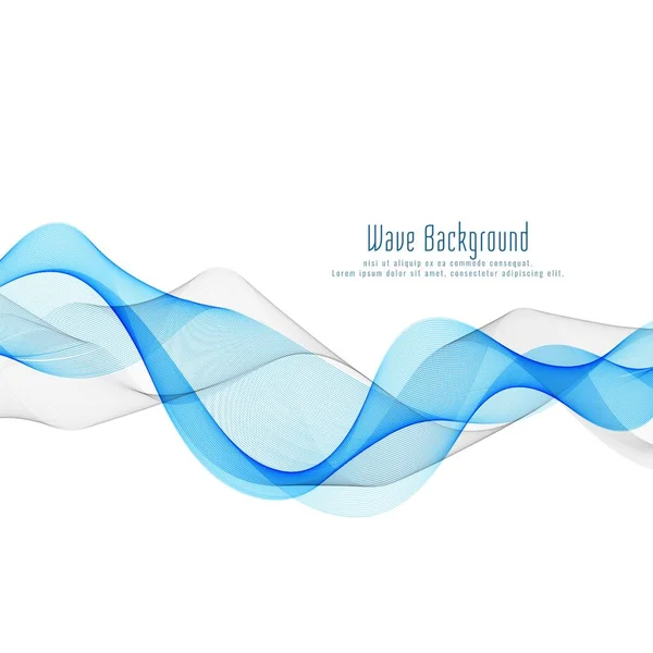 Stilvolle Blaue Welle Design Hintergrund — Stockvektor