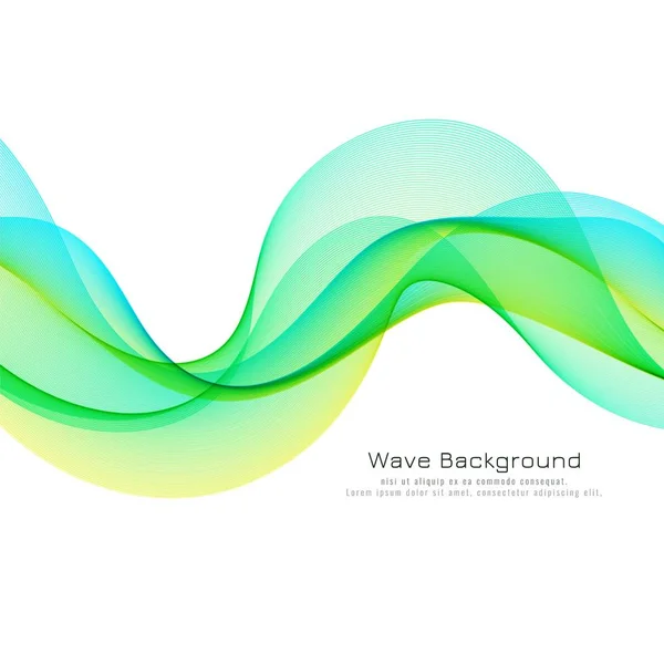 Барвистий Хвиля Стильний Фон — стоковий вектор