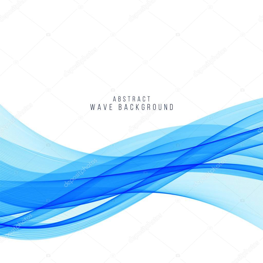 Abstract blue wave elegant background