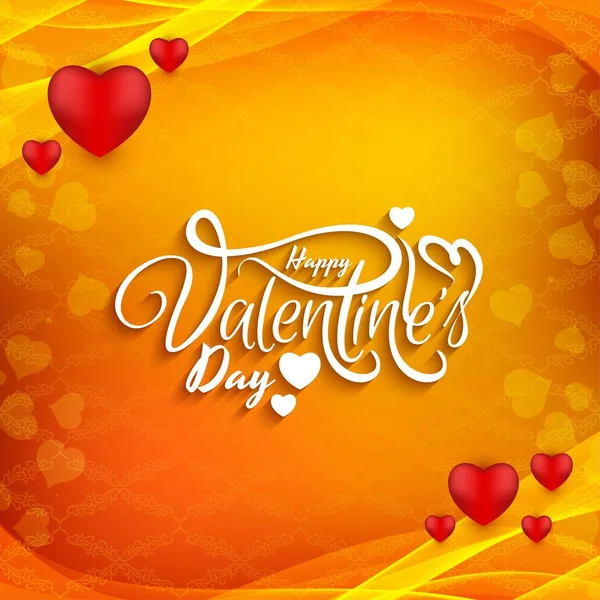 Happy Valentine Day Fond Amour Élégant — Image vectorielle