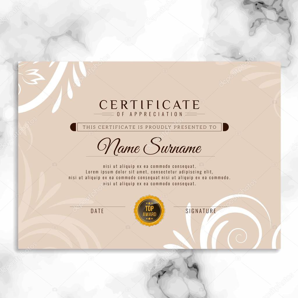 Abstract elegant certificate design template