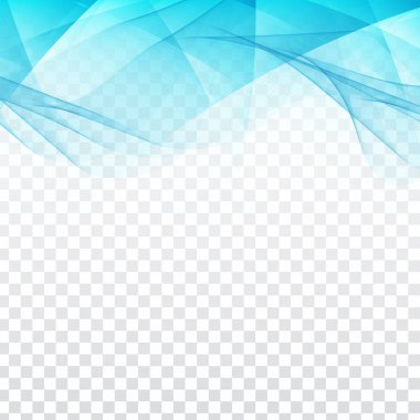 Soyut dalgalı geometrik tasarım şeffaf arka plan üzerinde