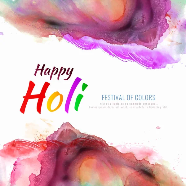 Abstrakt glad Holi färgstarka festival firandet bakgrund sjuk — Stock vektor