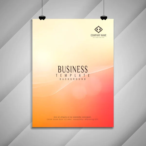 Diseño de folleto de negocios ondulado moderno colorido abstracto — Archivo Imágenes Vectoriales