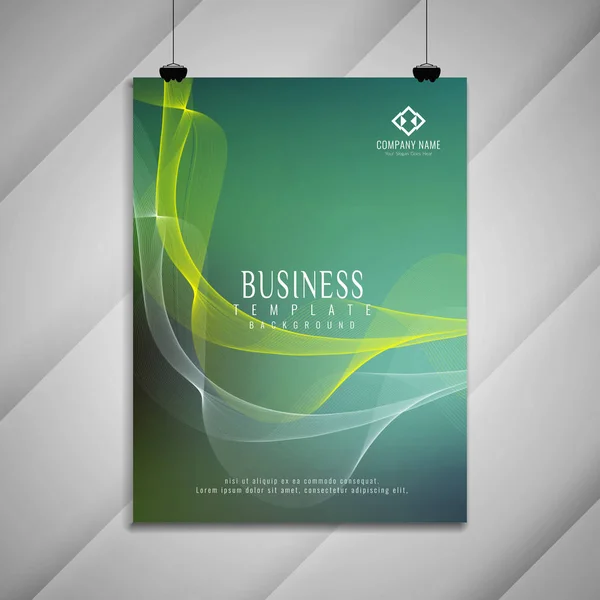 Abstrato colorido ondulado projeto brochura de negócios — Vetor de Stock