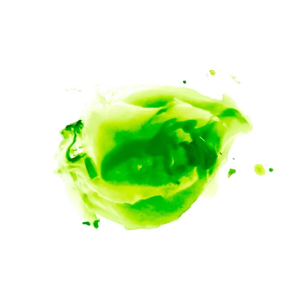 Abstrato colorido aquarela verde mancha fundo — Vetor de Stock