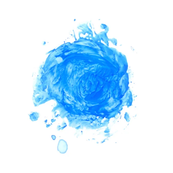 Abstrait bleu aquarelle tache fond — Image vectorielle