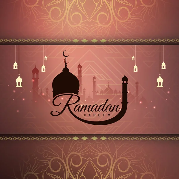 Astratto elegante religioso Ramadan Kareem sfondo — Vettoriale Stock