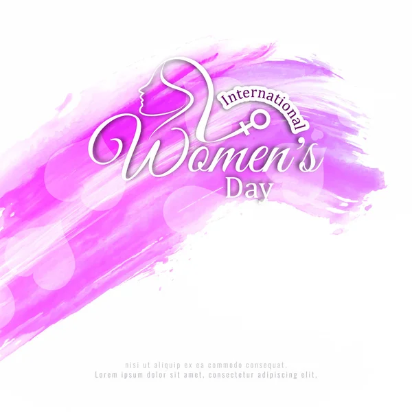 Abstract Women's day modern watercolor background — Stock Vector