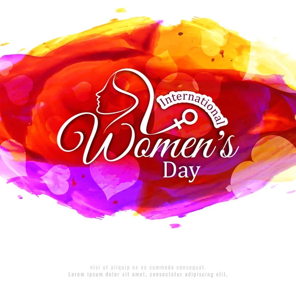 Abstract Women's day modern watercolor background — Stock Vector